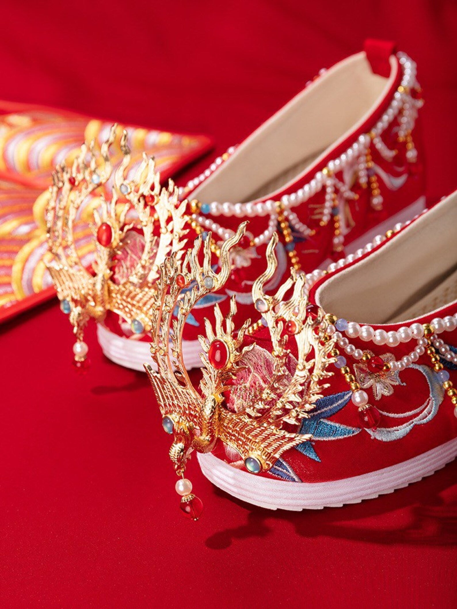 Red Cheongsam High Heel Chinese Wedding Shoes For Chinese Weddings A02294i  From Angelao, $28.82 | DHgate.Com